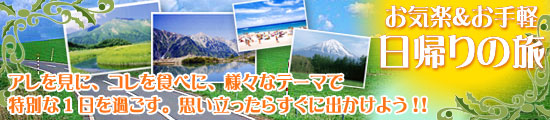 1日バスツアーで大満足【お気楽&お手軽日帰りの旅】