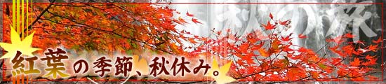 秋の格安ツアー特集【紅葉の季節、秋休み！秋の旅】
